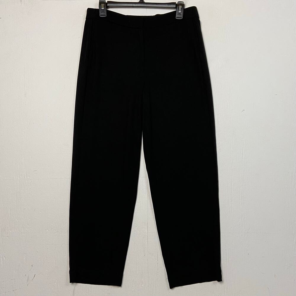 J.Jill Wearever Black Knit Trouser Pant Size Small Career Minimalist Capsule